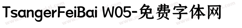 TsangerFeiBai W05字体转换